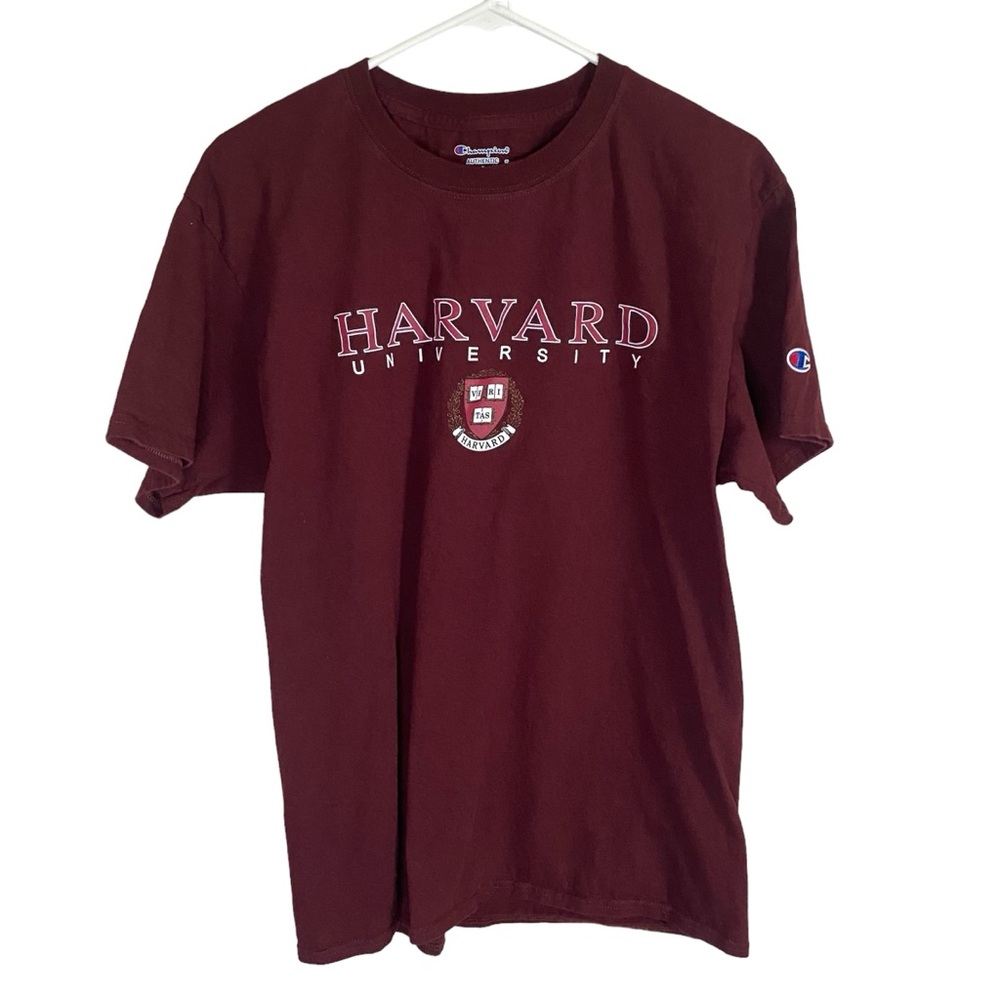 Men’s Champion Burgundy Harvard University  T-Shirt